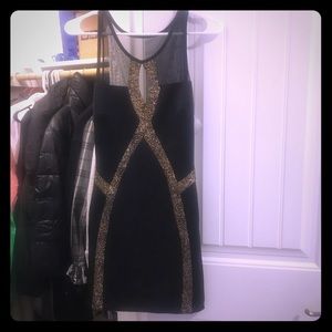 Black & Gold Cocktail or New Year’s Eve Dress.